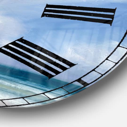 Designart Beach Clouds II Wall Clock